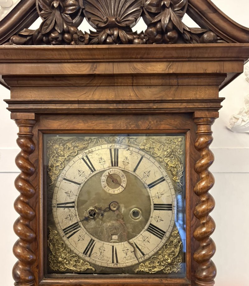 Antique 17th Century English Burr Walnut Longcase Clock by Edin Burgis of London - Image 13